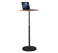 Supporto per laptop in alluminio regolabile in altezza, versatile supporto per proiettore con scrivania in legno, design universale per stare in piedi e seduti, ideale per uso domestico e ufficio