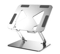 Supporto per laptop in lega di alluminio, supporto pieghevole per laptop con base antiscivolo, supporto ergonomico regolabile in altezza, rialzo