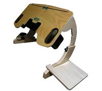 Supporto per Laptop Multi-Angolo Regolabile Supporto per PC Portatile Ergonomico Multifunzionale sdraiato, Seduto, in Piedi Porta Notebook Legno Tavolino da Letto,Walnut Color