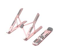 Supporto per laptop regolabile a 6 livelli in lega di alluminio portatile pieghevole antiscivolo supporto per notebook ergonomico Hollow out design di raffreddamento stabile struttura triangolare per