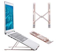 Supporto per laptop regolabile a 6 livelli Portatile in lega di alluminio pieghevole Supporto per notebook ergonomico Hollow out Design di raffreddamento Struttura triangolare Stabile Leggero per Home