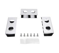 Supporto per laptop sotto la scrivania Supporto per dispositivo per mensola sotto la scrivania in lega di alluminio resistente per laptop TV Box Modem via cavo Soluzione (Argento)