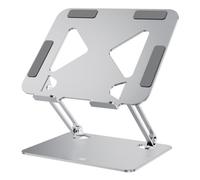 Supporto per laptop TnB iClick fino a 17" regolabile in alluminio argento