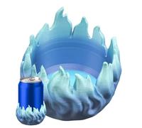 Supporto Per Lattine Birra,Copri Lattina Decorativo Stampato 3D - Design Fiamma Blu Portabottiglie Termico - per Feste Bevande in Lattine e Bottiglie da 355ml