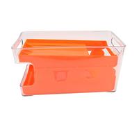 Supporto per lattine di soda a 2 livelli, dispenser per bevande, organizer per dispensa, frigorifero, plastica PP, 11,3 x 5,9 x 6,3 pollici, contiene 8 lattine. (Arancia)