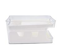 Supporto per lattine di soda a 2 livelli, dispenser per bevande, organizer per dispensa, frigorifero, plastica PP, 11,3 x 5,9 x 6,3 pollici, contiene 8 lattine. (Bianco)