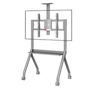 Supporto per Lavagna interattiva da 42-75 pollici/55-100 Pollici, Supporto da Pavimento per TV con Quattro Ruote bloccabili (Grigio, 100 Pollici)