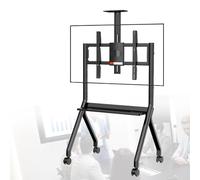 Supporto Per Lavagna Interattiva Regolabile In Altezza, Per Tv E Lavagne Interattive Da 42-75 Pollici/55-100 Pollici, Capacità 80 Kg/120 Kg, 4 Ruote Bloccabili, Per Aule,Black-55-100inch