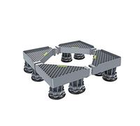 Supporto per lavatrice, base per lavatrice multifunzionale, altezza 9-12 cm, supporto per frigorifero regolabile, lunghezza/larghezza 42-65 cm, asciugatrice, lavastoviglie, vassoi per il pavimento, ba