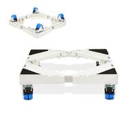 Supporto per Lavatrice, Base per Lavatrice Regolabile Lunghezza 50-77cm Larghezza 45-72cm Altezza 11.5cm Supporti 100 kg, Base per Lavatrice per Frigorifero Asciugatrice e Congelatore 4 Ruote Bianca