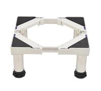 Supporto per Lavatrice, Base per Lavatrice Regolabile Lunghezza/Larghezza 30-48cm Altezza 18-21cm Supporti 150 kg, Base per Lavatrice per Frigorifero Asciugatrice e Congelatore 4 Piedi Fissi Bianca