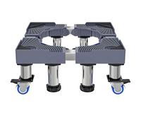 Supporto per Lavatrice, Base per Lavatrice Regolabile Lunghezza/Larghezza 41-63cm Altezza 18-20cm Supporti 80 kg, Base per Lavatrice per Frigorifero Asciugatrice e Congelatore 4 Piedi Fissi Gray