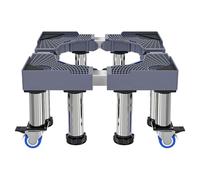 Supporto per Lavatrice, Base per Lavatrice Regolabile Lunghezza/Larghezza 41-63cm Altezza 28-30cm Supporti 100 kg, Base per Lavatrice per Frigorifero Asciugatrice e Congelatore 8 Piedi Fissi Gray
