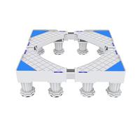 Supporto per Lavatrice, Base per Lavatrice Regolabile Lunghezza/Larghezza 41-64cm Altezza 9-11cm Supporti 150kg, Base per Lavatrice per Frigorifero Asciugatrice e Congelatore 8 Piedi Fissi Blu