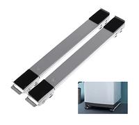 Supporto per lavatrice Base regolabile multifunzionale, carrello mobile for base frigorifero, con freno, for lavatrice, asciugatrice e frigorifero(Silver)