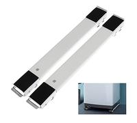 Supporto per lavatrice Base regolabile multifunzionale, carrello mobile for base frigorifero, con freno, for lavatrice, asciugatrice e frigorifero(White)