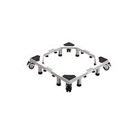 Supporto per lavatrice Carrello porta lavatrice con ruote for elettrodomestici pesanti, base in acciaio inossidabile, lunghezza/larghezza regolabile da 43 a 66 cm, piedistalli for asciugatrice e frigo