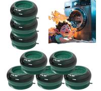 Supporto per Lavatrice Che Annulla Gli Urti e I Rumori, Cuscinetti In Gomma per I Piedi Della Lavatrice Che Riducono Il Rumore e Sono Anti-scivolo e Anti-vibrazione(Green,8 PCS)