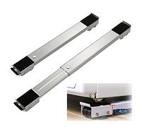 Supporto per lavatrice Coppia di rulli espandibili for elettrodomestici ad alta resistenza, piedistallo regolabile multifunzionale, for lavatrici, frigoriferi e asciugatrici, due pezzi(Silver)