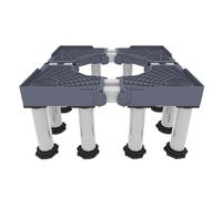 Supporto per Lavatrice Regolabile, Base per Frigorifero Lunghezza/Larghezza 42cm-66cm Altezza 28cm-31cm Supporti 400kg Supporti Universale per Lavatrice Asciugatrice Frigorifero 12 Piedini Gray