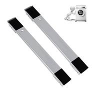 Supporto per lavatrice Supporto mobile for minifrigo, con 24 ruote bloccabili, for lavatrice, asciugatrice e lavatrice, piedistallo regolabile con rullo mobile, 2 pezzi(Silver)