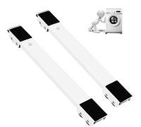 Supporto per lavatrice Supporto mobile for minifrigo, con 24 ruote bloccabili, for lavatrice, asciugatrice e lavatrice, piedistallo regolabile con rullo mobile, 2 pezzi(White)