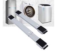 Supporto per lavatrice Supporto universale for ruote mobili, base con 24 ruote, for asciugatrice regolabile, lavatrice e frigorifero, carico massimo 660 libbre.(Silver)