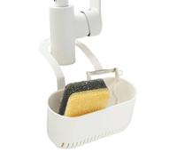 Supporto per lavello, per lavello, , senza trapano | Portaspugna per lavello da cucina, per spugnetta e sapone, piccola spazzola, ufficio, artigianato, bagno, hotel, bianco