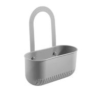 Supporto per lavello, per lavello, senza trapano, | Portaspugna per lavello, per casa, ufficio, stanza del mestiere, bagno, hotel, dormitorio, scrub pad sapone pennello grigio