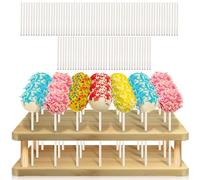 Supporto per lecca-lecca-lecca-lecca WANDGU per tavolo da dessert con 100 bastoncini di carta, supporto per lollipop, supporto per cake pop per feste eleganti come compleanni e matrimoni