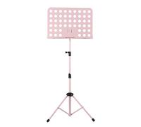 Supporto per Leggio per Spartiti, Regolabile, Portatile, Leggero, Rinforzato, Pieghevole, con Parete in Tubo Metallico, Utilizzato per Performance Strumentali (PINK)