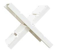 Supporto per legna da ardere bianco in legno di pino massiccio, 47 x 39,5 x 48 cm, scaffale per legna da ardere con buona ventilazione, pratico cestino in legno per camino, accessori per forno