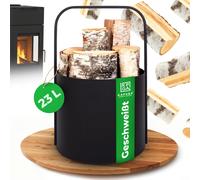 Supporto per legna da ardere metallo nero CESTO PER LEGNA DA ARDERE CESTO...