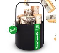 Supporto per legna da ardere metallo nero CESTO PER LEGNA DA ARDERE CESTO...