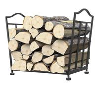 Supporto per legna da ardere, per interni, pieghevole, in metallo, con piedini regolabili, per camino e patio