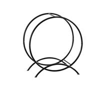 Supporto per legna da ardere rotondo in metallo per uso esterno, robusto e durevole, per uso interno ed esterno, design salvaspazio per camino, falò o giardino.