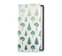 Supporto per libretto e assicurazione auto verde chiaro modello albero di pino registrazione titolare della carta di assicurazione PU cuoio guanto box organizzatore rende i vostri documenti in