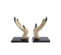 Supporto per libri a forma di mano di strega, fermalibri a mano spaventosa, supporto antiscivolo per lettura, organizer da scrivania per Halloween, fermalibri per decorazione della casa gotica
