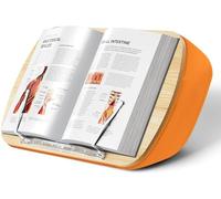 Supporto per libri a sacco per la lettura, comodo cuscino Leggio libri per divano, letto, scrivania, tavolo, regalo per gli amanti dei libri, compatibile con laptop e tablet (Arancione)