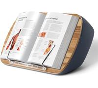 Supporto per libri a sacco per la lettura, comodo cuscino Leggio libri per divano, letto, scrivania, tavolo, regalo per gli amanti dei libri, compatibile con laptop e tablet (Grigio)