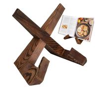 Supporto per Libri da Cucina - In Legno Pieghevole Regolabile Rustico,Espositore Decorativo per Libri,Per Tablet Ricettario Riviste Foto Lastre Musicali Scrittoio Tavola Home