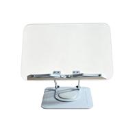 Supporto per libri da lettura Supporto per laptop da tavolo per libri con base rotante a 360 gradi Pannello acrilico Clip per pagina Supporto per laptop angolato pieghevole