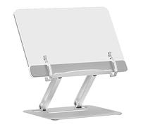 Supporto Per Libri Da Lettura, Supporto Per Libri Regolabile, Supporto Per Laptop Ergonomico Sollevabile Multifunzionale In Lega Di Alluminio Con Clip Elastiche Per Pagine