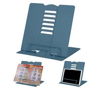 Supporto per Libri da Scrivania in Metallo Regolabile per Libro di Cucina e Portatile Robusto per Ricette Testo Tablet (Verde Nascosto Moranti)