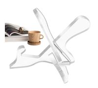 Supporto per libri di cucina in acrilico, a forma di X, trasparente, portatile, per casa, famiglia, amici, cucina, lavoro, biblioteca, scuola, museo