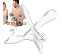 Supporto per libri di cucina - Mensola portatile a forma di X in acrilico trasparente, supporto per ricette, per casa, cucina, biblioteca, museo, scuola, lavoro, cornici per foto e libri
