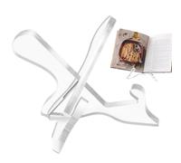 Supporto per libri di cucina per presentazione, a forma di X, trasparente, espositore per ricette, per casa, cucina, biblioteca, museo, scuola, libri