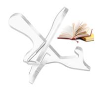 Supporto per libri di cucina trasparente a forma di X in acrilico | Scaffale porta ricette per uso domestico, famiglia, amici, casa, cucina, lavoro, biblioteca, scuola, museo, libri di ricette
