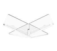 Supporto per libri in acrilico | Supporto per libri per display a libro aperto robusto e durevole,Espositore per libri con design rivetto inferiore, espositori per giornali