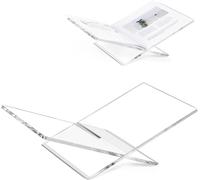 Supporto per libri in acrilico trasparente, 28 x 11 x 15,5 cm, 5 mm, a forma di X, per libri di cucina, Bibbia, Corano
